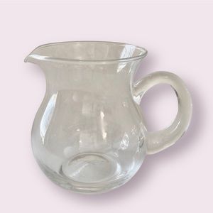Mini Minature Clear Glass Pitcher 4” Handle Creamer Milk American Girl 18” Doll